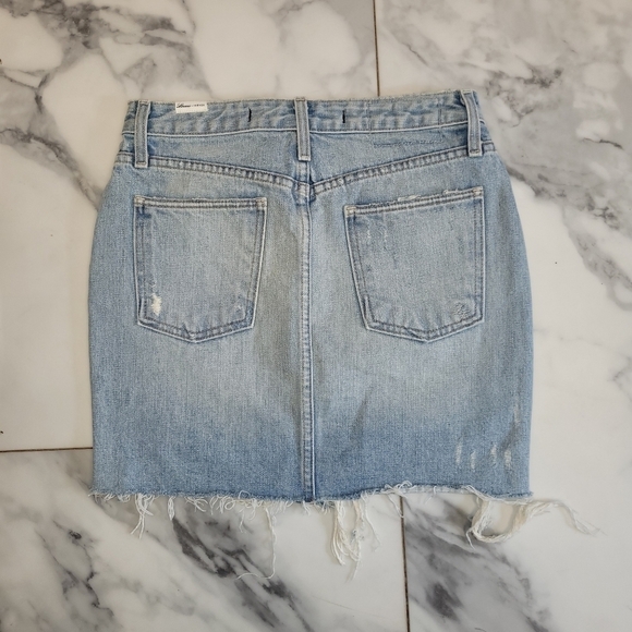 LOVERS + FRIENDS DENIM DISTRESSED ELIJAH MINI SKIRT IN CAMPO SIZE 26 - Picture 9 of 14